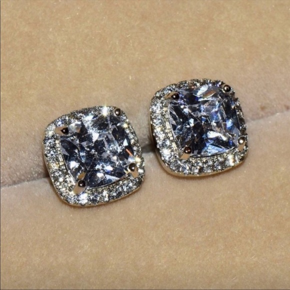 New Women’s 925 Silver Beautiful Diamond Earrings - Picture 2 of 7